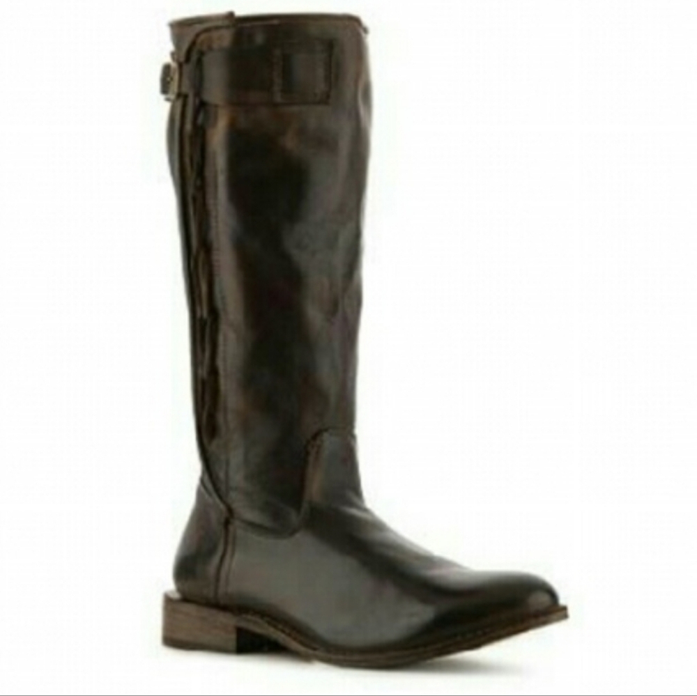 Free People x Bed Stu Brown Genuine Leather Knee Boots Boho Western Y2K Rare NWT